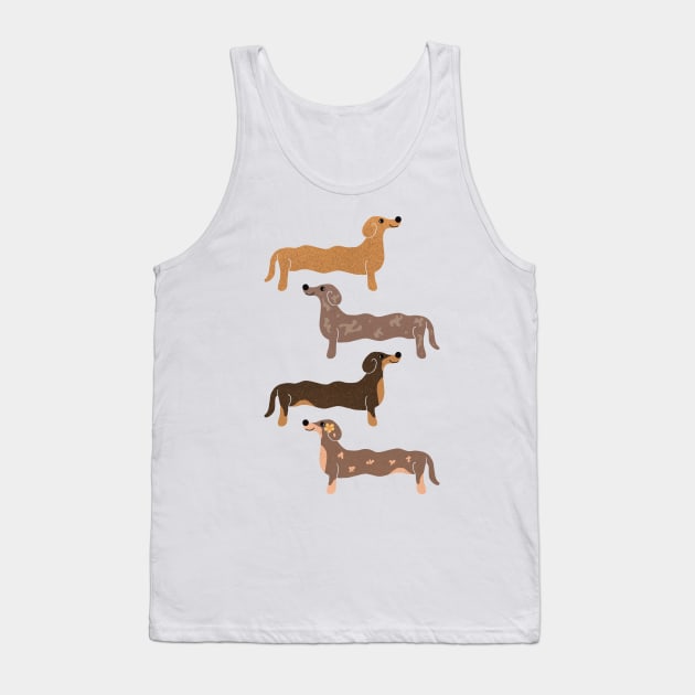 Dachshund | Sausage Dogs Tank Top by Malinda